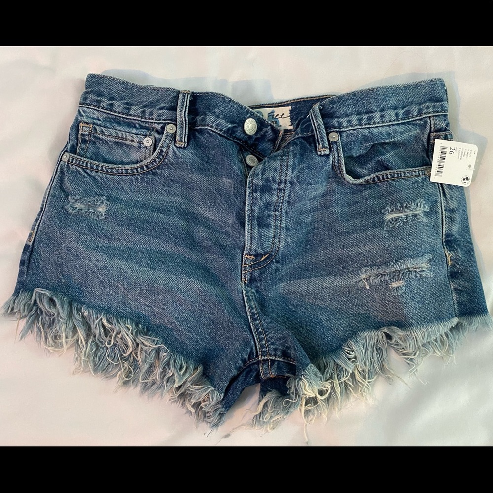 Free people jean shorts size 26